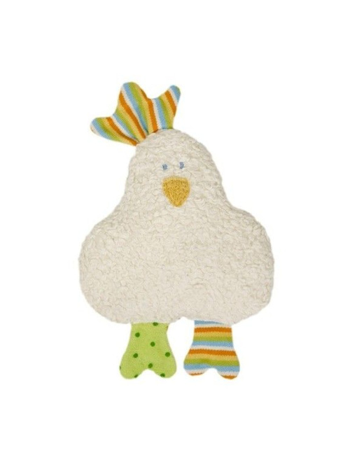 Doudou hochet Poulette colorée