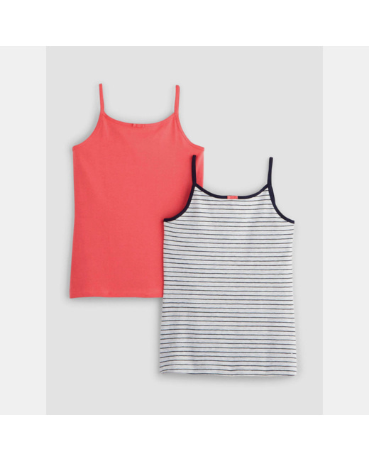 Débardeur en jersey (lot de 2) rose fille