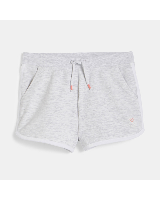 Short en molleton gris fille