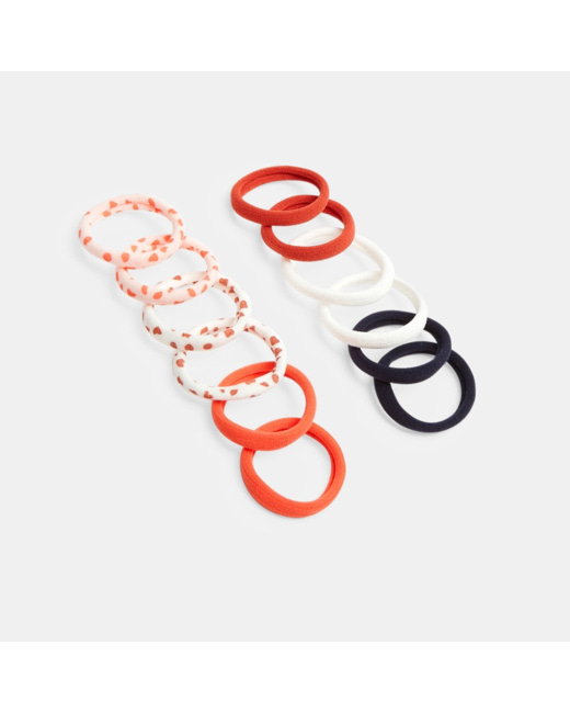 Elastiques mousse fantaisie (par 12) orange fille
