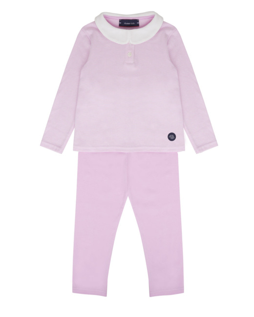 Ensemble pyjama Kids - coton - Mauve Rose/Milk