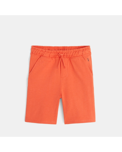 Bermuda en coton orange garçon