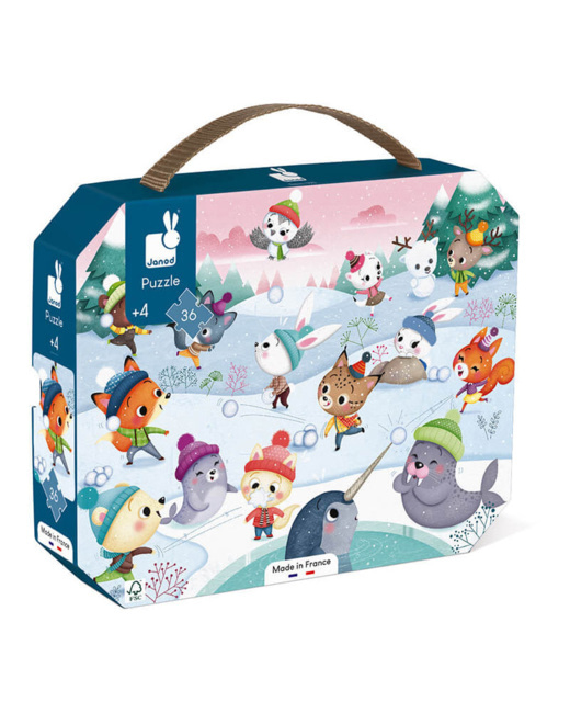 Puzzle bataille de boules de neige 36 pieces