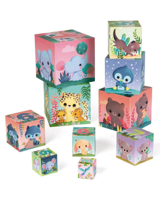 10 cubes à empiler les animaux tout mignons