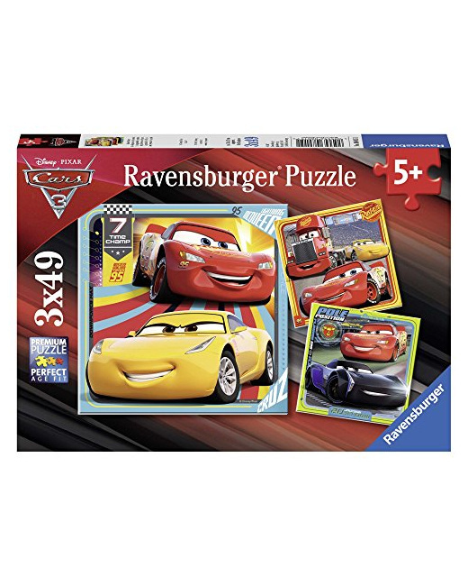 Puzzle - Cars 3 Prêts pour la Course - 3x49 pièces