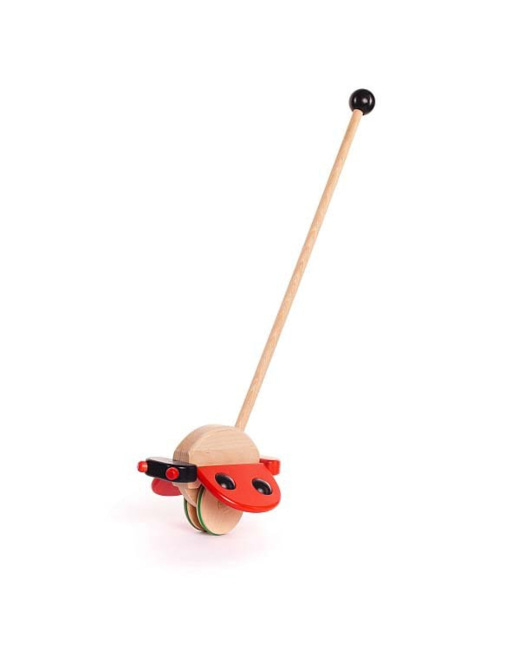 Jouet en bois - Push toy Ladybird