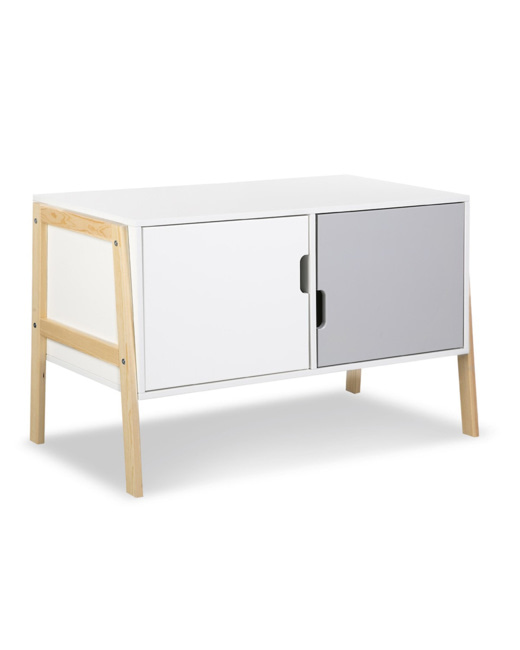 Commode à langer bébé évolutive en bureau et meuble bas HUGO