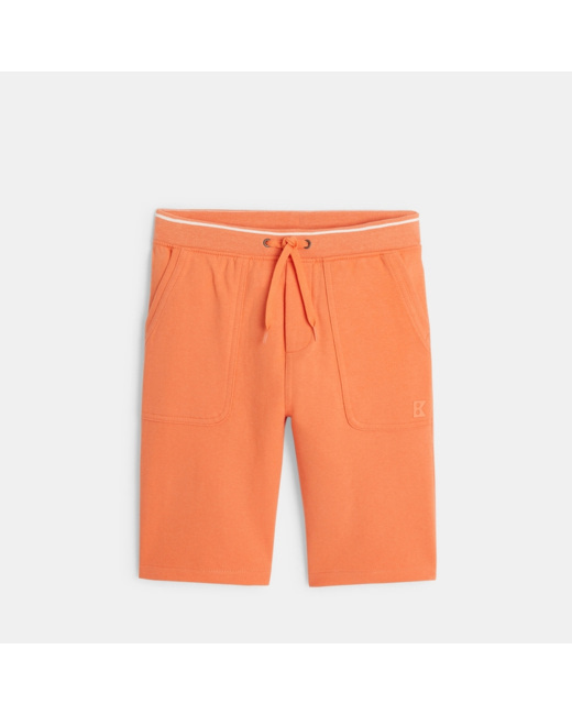 Bermuda en molleton orange garçon