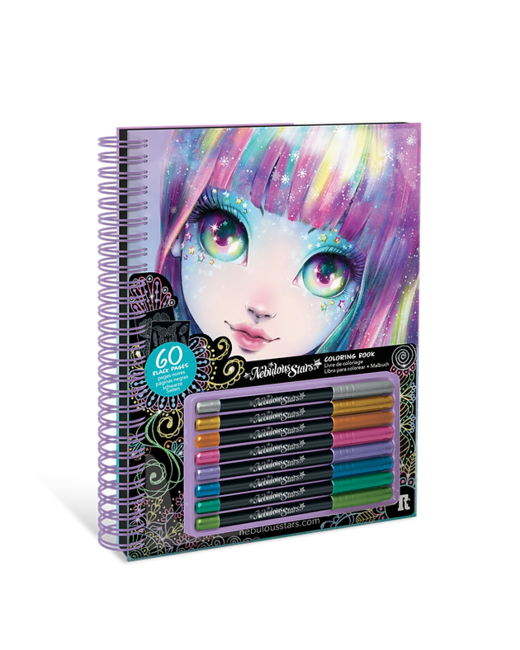 Carnet de coloriage à pages noires Isadora