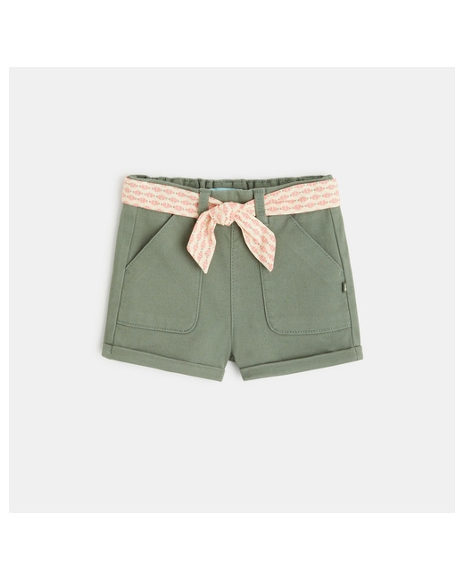 Short saharien à ceinture contrastée