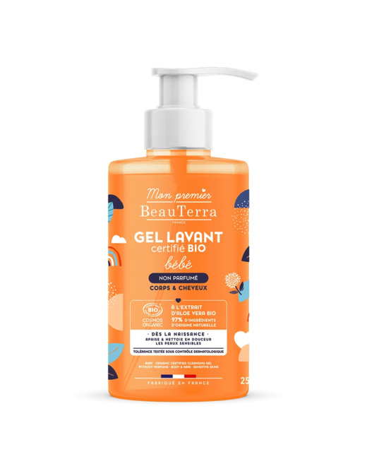 Gel Lavant Bébé Bio Peaux Sensibles Corps et Cheveux