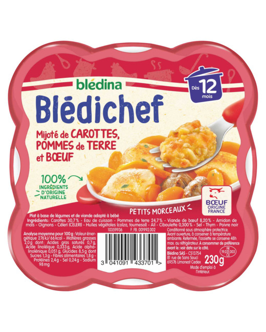 BLEDICHEF Mijoté de carottes, pommes de terre et boeuf