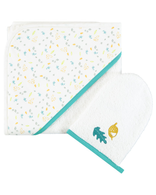 Cape de bain et gant de toilette Poetic nature