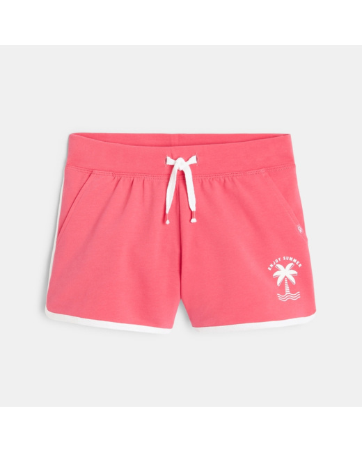 Short uni en jersey rose fille