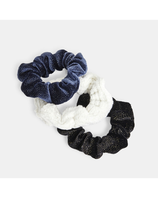 Elastiques à noeud papillon (lot de 3) noir fille