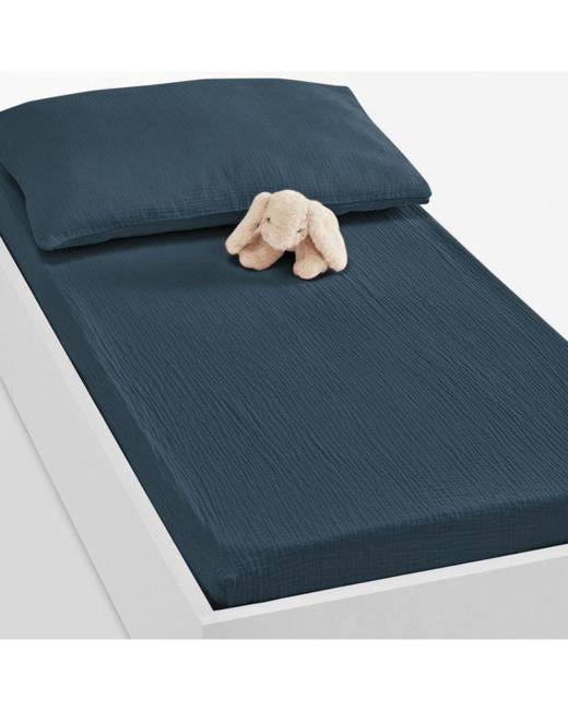 Drap-housse bébé en gaze de coton, Kumla