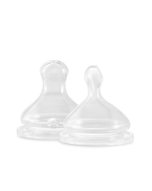 Lot de 2 tétines en silicone débit rapide (L)
