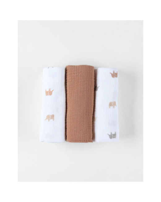 Lot de 3 langes éléphants Mix et Match