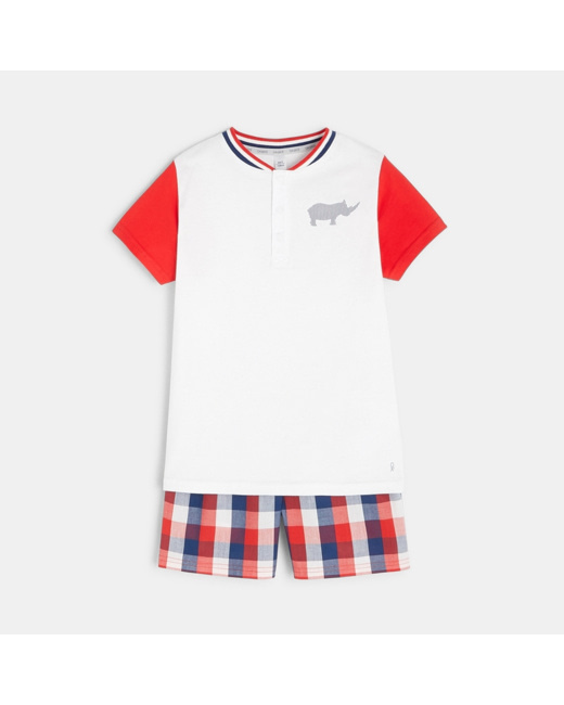 Pyjama d'été rouge garçon
