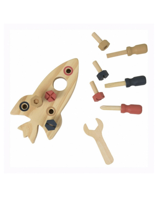 Fusée à assembler en bois