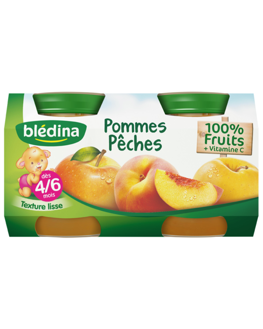 Pot Pommes Pêches 4x130g