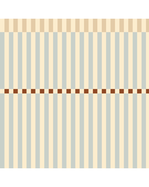 Papier peint Nostalgie - Rayures Beige et Bleu Vintage