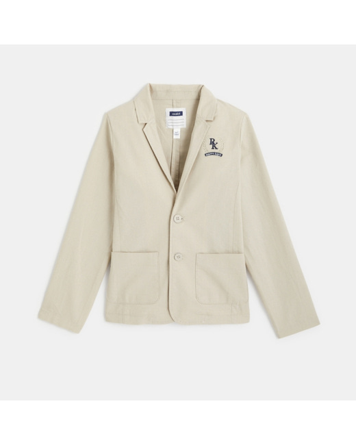 Veste de costume unie beige garçon