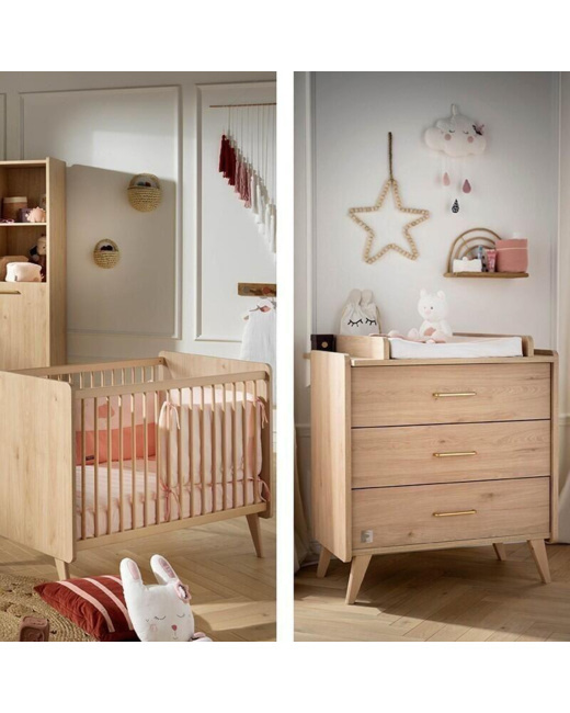 Chambre Duo Arty Lit bébé évolutif + Commode