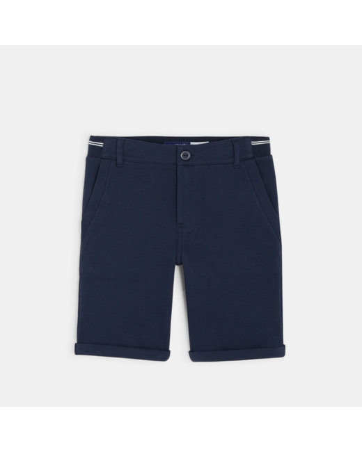 Bermuda en jersey bleu garçon