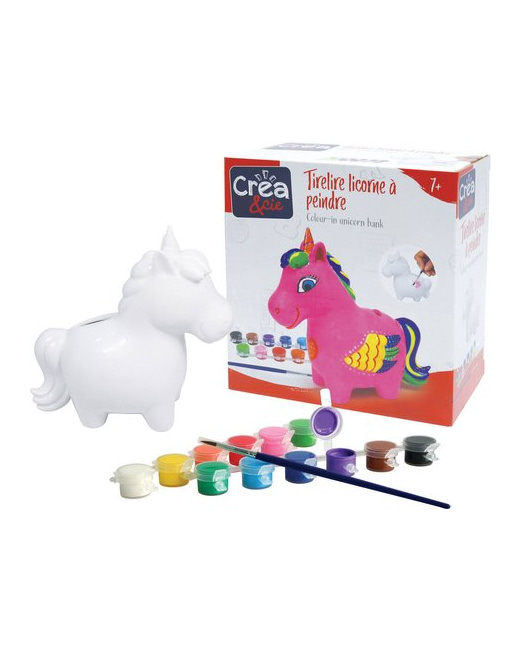 Tirelire licorne à peindre