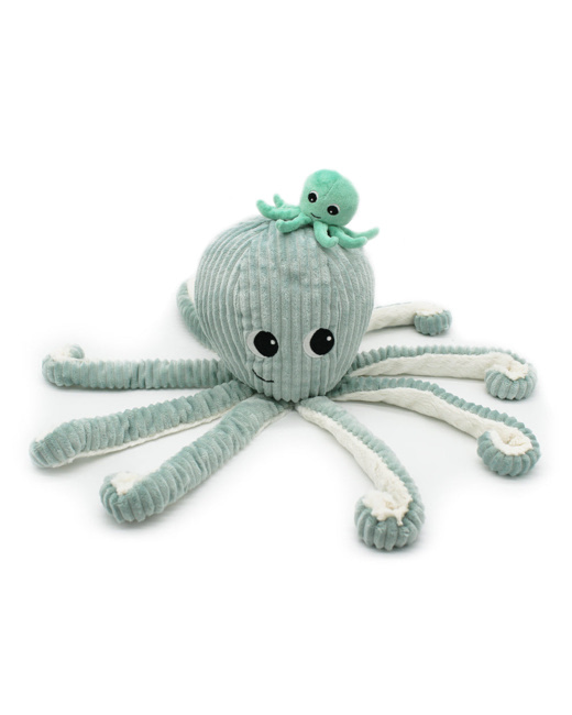 Peluche Filou la pieuvre maman & bébé Les Ptipotos