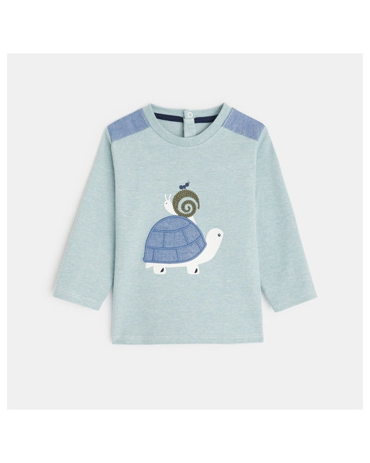 T-shirt rayé manches longues tortue