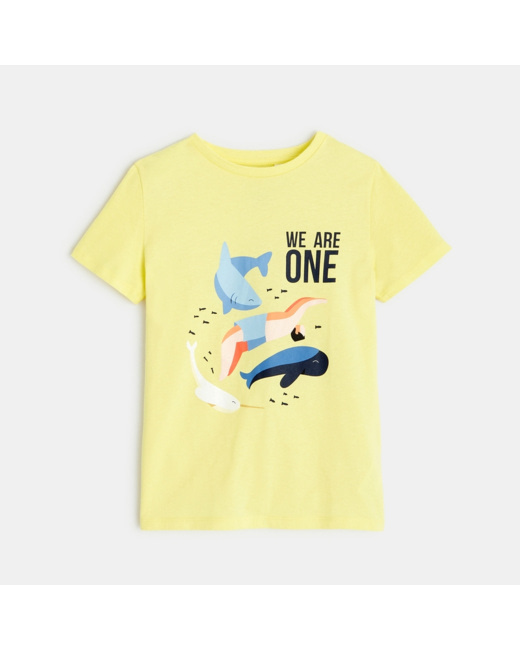 T-shirt Surfrider "we are one" jaune garçon