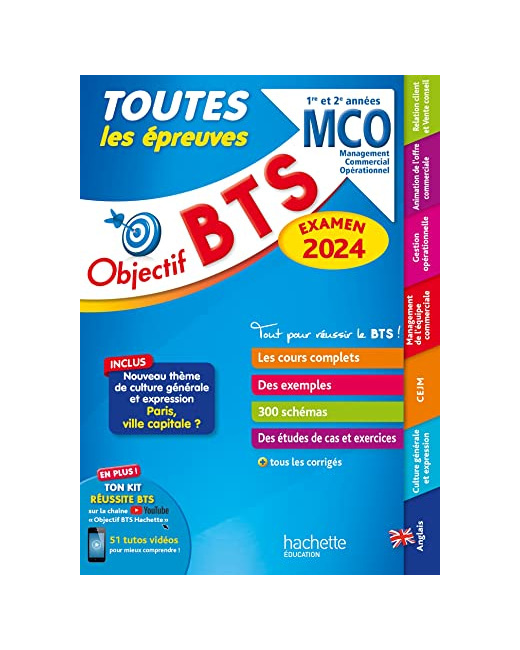 Objectif BTS MCO (1re et 2e années) - Toutes les épreuves, examen 2024