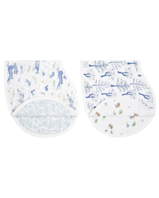 Lot de 2 bavoirs d'épaule en mousseline de coton bio Outdoors