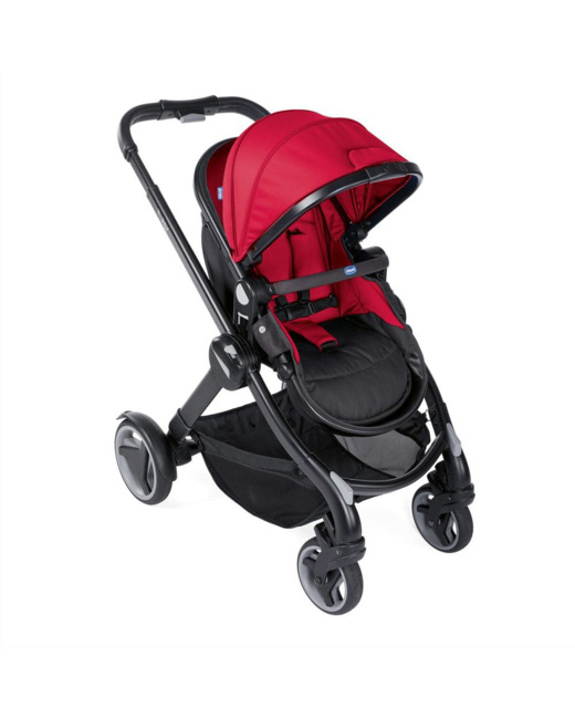 Poussette double chicco together rouge avec 2 sièges auto on sale