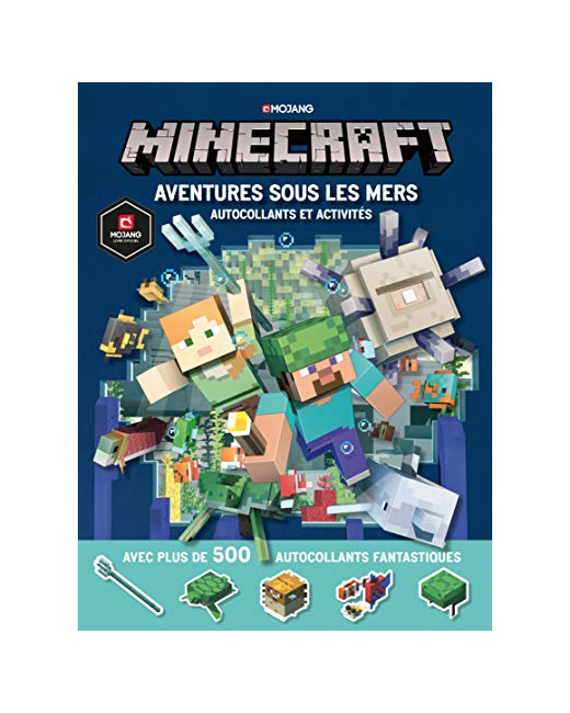 Livre Minecraft : Aventures Sous Les Mers Autocollants Et Activite