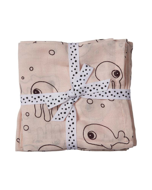 Set de 2 langes Sea friends (70 x 70 cm)