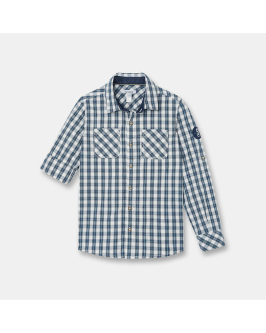 Chemise à carreaux verte garçon