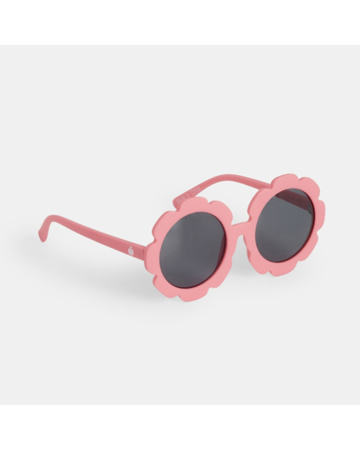 Lunettes de soleil fleurs rose fille