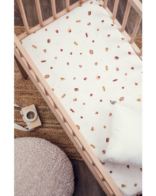 Drap housse coton bio berceau Gourmandises