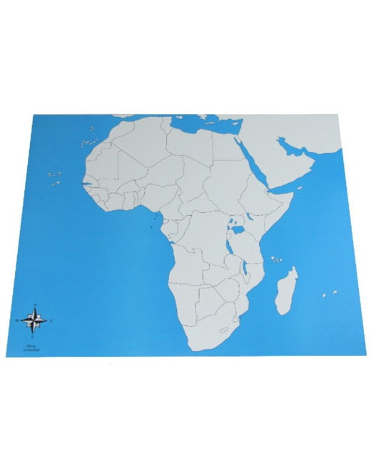 Carte de l'Afrique vierge