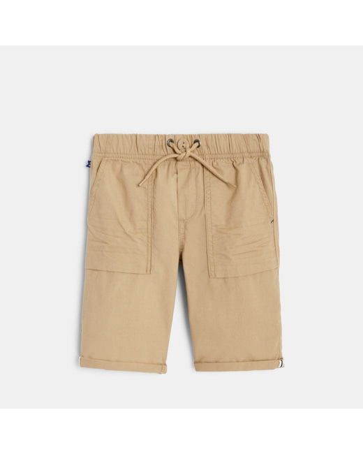 Bermuda chic en lin mélangé beige garçon