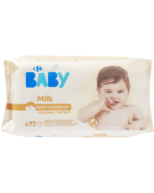Lingettes bébé à l'huile d'amande douce
