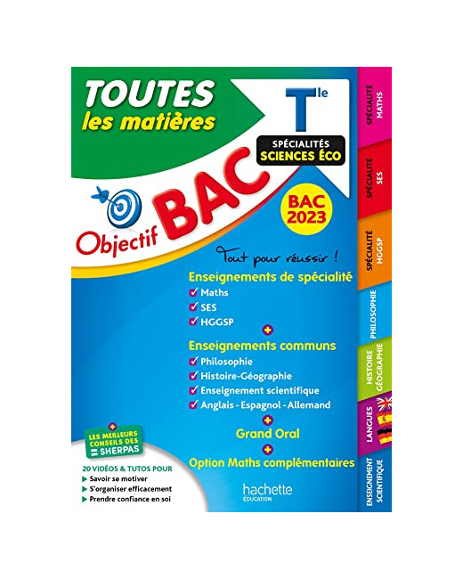 Objectif Bac 2023 - Term Spécialités Sciences éco Toutes les Matières