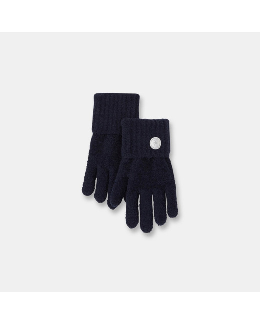 Gants en tricot hyper stretch bleu fille