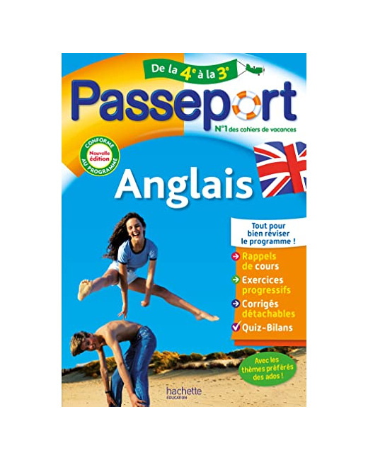 Passeport Anglais De la 4e à la 3e - Cahier de vacances 2023