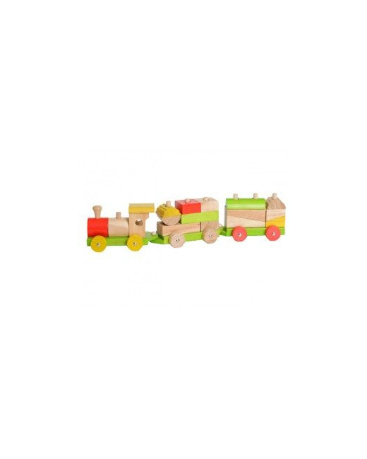Train avec cubes à assembler
