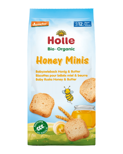 Bio Honey Mini Biscottes pour bébés miel & beurre