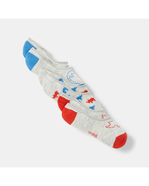 Chaussettes invisibles (lot de 3 paires différentes) turquoise garçon